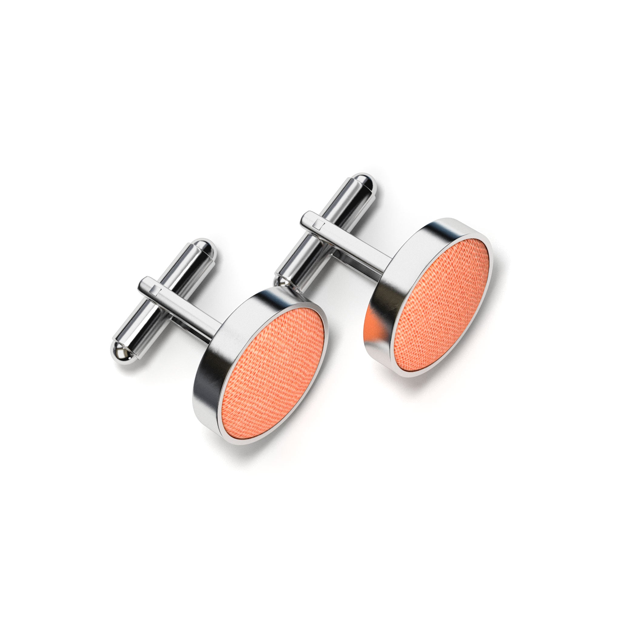 adam-bows-manschettenknoepf_Pablo_orange_silber
