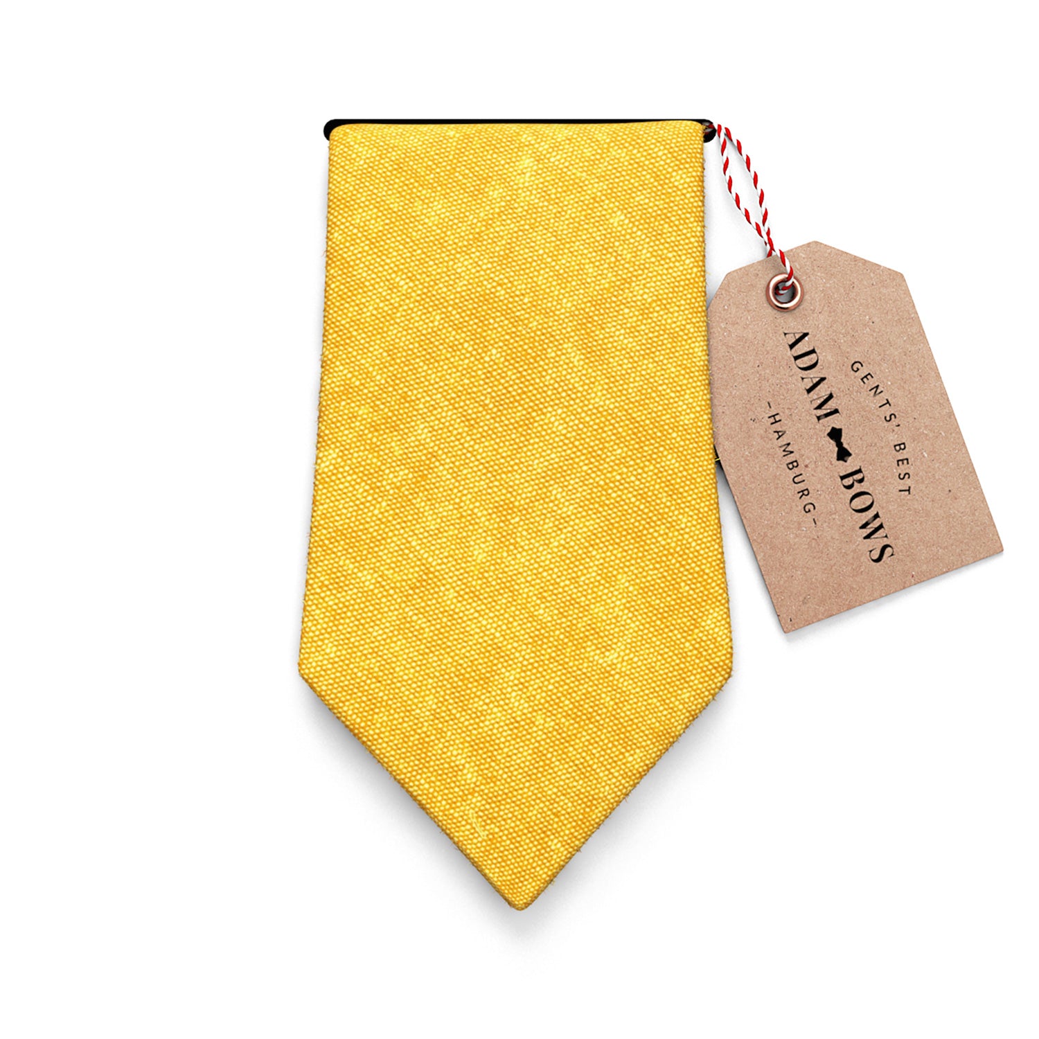krawatte-gelb-zitrone-leinen-vintage-willi-adambows