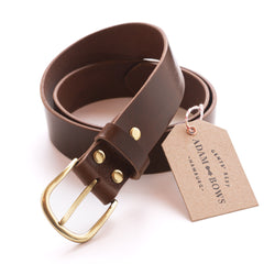 Dark brown belt - gold buckle