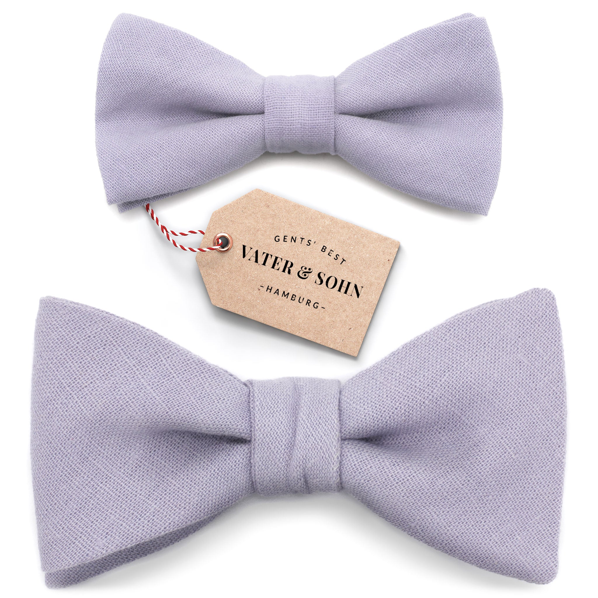 Set of children's bow ties and men's bow ties in lilac "Louis"